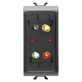 inseritore parzializzatore da incasso - antifurto filare - nero - chorusmart