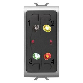 inseritore parzializzatore da incasso - antifurto filare - titanio - chorusmart