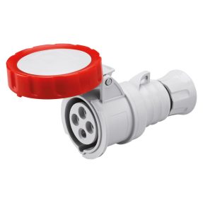 BASE MÓVIL RECTA HP - IP66/IP67/IP68/IP69 - 3P+T 32A 440-460V 60HZ - ROJO - 11H - CONEXIONADO DE TORNILLO