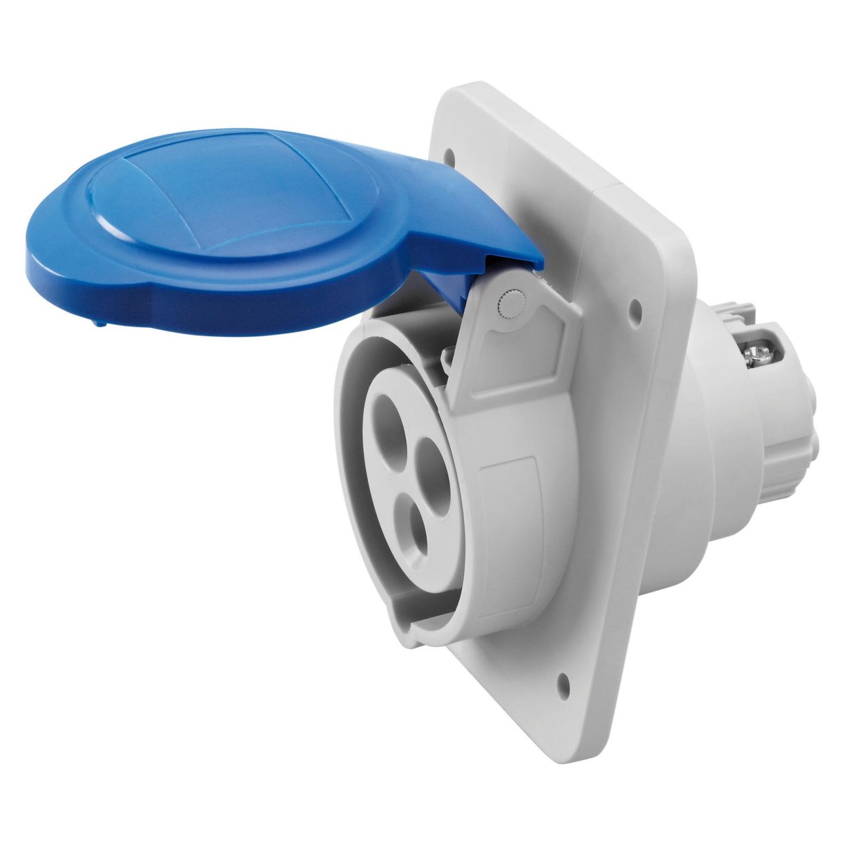 PRIZĂ CU MONTAJ ÎNCASTRAT ÎN UNGHI DE 10° HP - IP44/IP54 - 2P+E