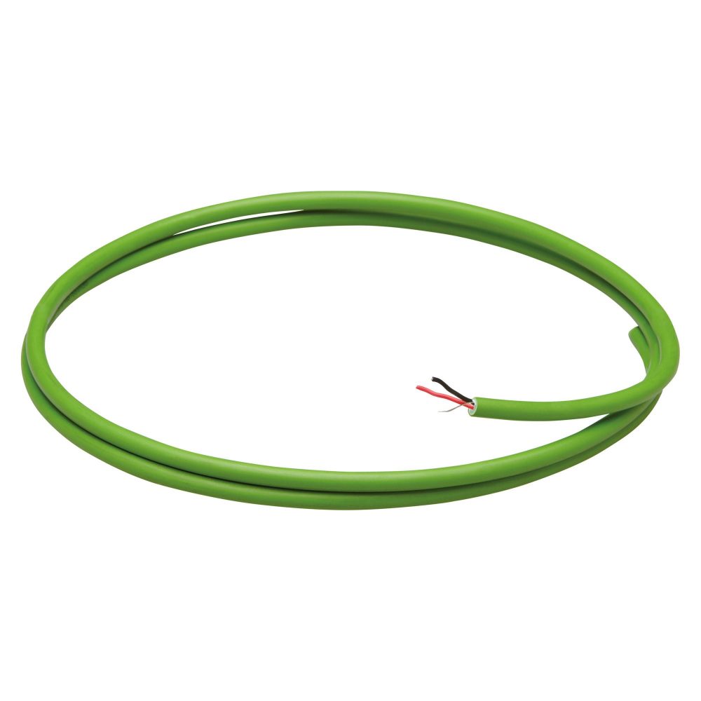 câble knx bus - gaine de câble lszh - 2 conducteurs 1 x 2 x 0,8 - diamètre 5,2 mm - classe cpr cca-s1a,d0,a1 - vert