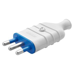 PORTABLE PLUG - STRAIGHT - ITALIAN STANDARD - 2P+E 16A 250V ac - TYPE S17 - WHITE