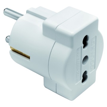 Pojedynczy adapter zgodny ze standardami włoskimi/niemieckimi z 1 wyjściem - 250V AC - 150W