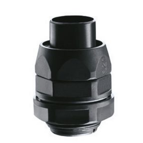 złączka prosta skręcana obrotowa - rdg - ip54 - osłona ø 28mm - czarne ral9005