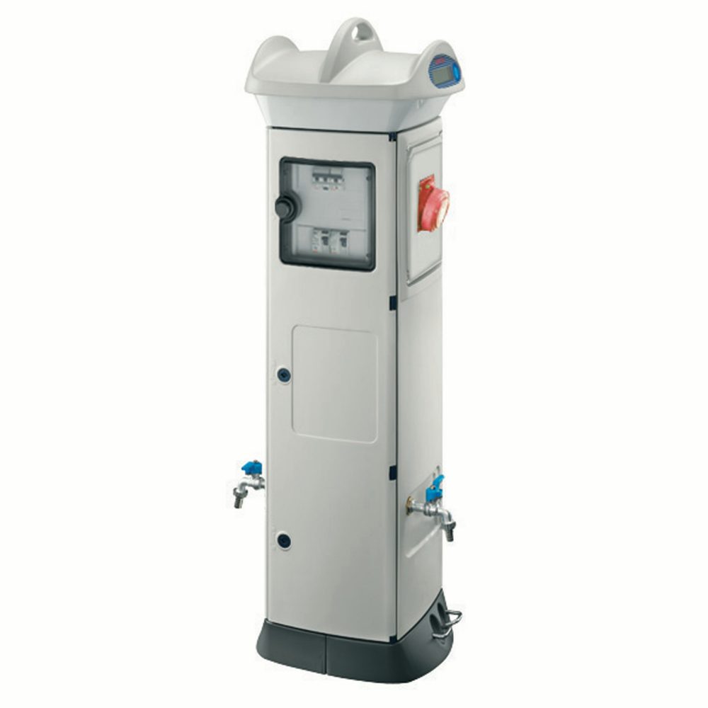  QMC63C - CU FIR - MANAGEMENT ELECTRONIC CENTRALIZAT - DECUPLARE FAȚĂ DUBLĂ - 4 PRIZE 2P+E 32A - IP56 - ALB