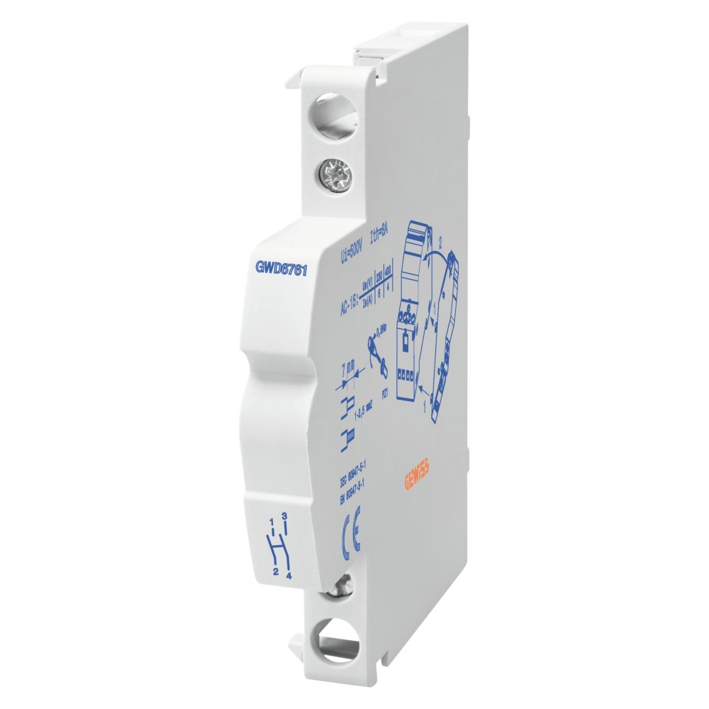  CONTATTO AUSILIARIO RELE' - 2NA - 4A 230V - 0,5 MÓDULO