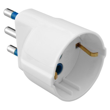 Enkelvoudige adapters conform de Italiaanse/Duitse norm met 1 uitgang - 250 V AC - 1500 W