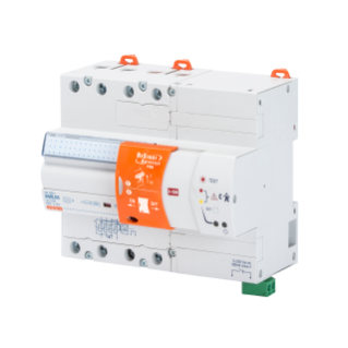 RESTART WITH AUTOTEST PRO - COUPLED WITH RCCB'S - 4 POLES - 63 A TYPE A[IR] Idn=0,03 A 400 V - 7 MODULES EN 50022