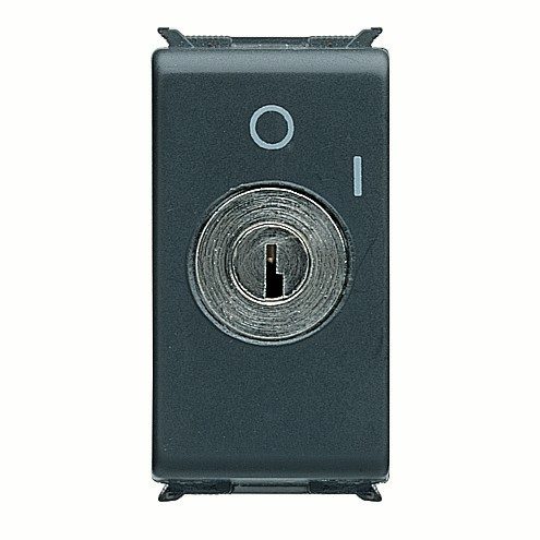  ÎNTRERUPĂTOR UNIDIRECȚIONAL 2P 250V c.a. - 10AX - CU CHEIE - SIMBOL: 0/1 - 1 MODUL - PLAYBUS
