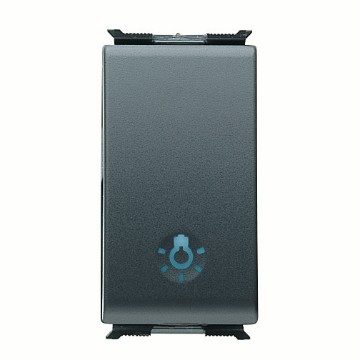  PULSADOR UNIPOLAR 250V ac - NA 16A ILUMINABLE - 'LUZ' - 1 MÓDULO - PLAYBUS