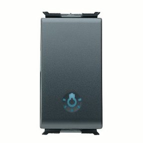 buton 1p 250v ac - no 16a aydinlatmali - sembol: işik - 1 modül - playbus