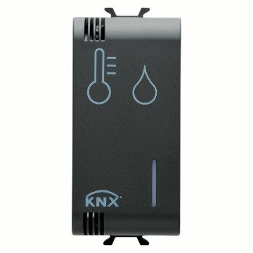  CAPTEUR D’HUMIDITÉ / THERMIQUE - KNX - 1 MODULE - NOIR - CHORUSMART