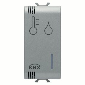 sonda termoregolazione/umidità - knx - 1 modulo - titanio - chorusmart