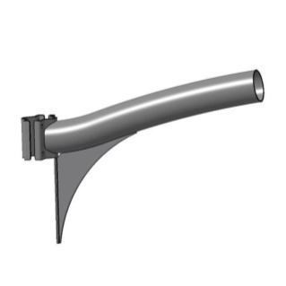 STREET SHORT BRACKET 0,5m GRAPHITE GRIJS