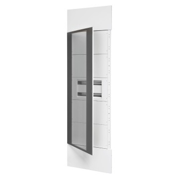 System column front kit with door in smoked transparent glass, finish panels in white metal RAL 9003, 1 underdoor enclosure 40 M and underdoor panels white RAL 9003
