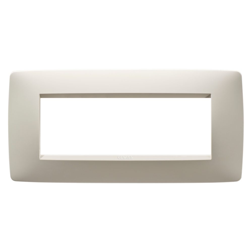  abdeckrahmen one - in technopolymer - 6 module - cremeweiss - chorusmart
