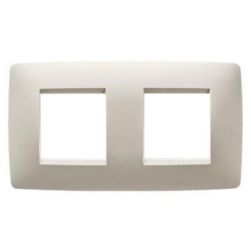  ONE INTERNATIONAL PLATE - IN TECHNOPOLYMER - 2+2 MODULES HORIZONTAL - IVORY - CHORUSMART