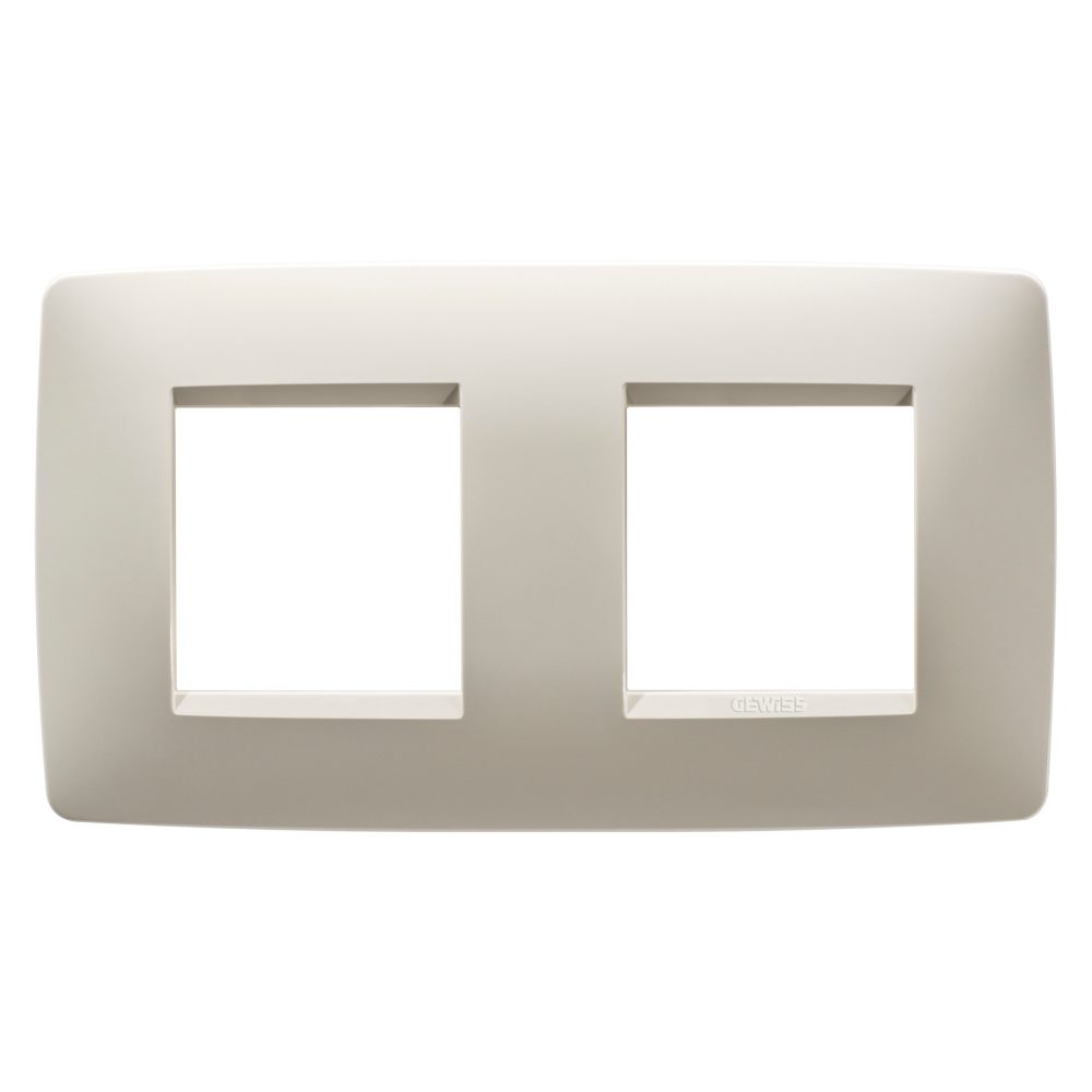  one international plate - in technopolymer - 2+2 modules horizontal - ivory - chorusmart