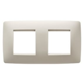 ONE INTERNATIONAL PLATE - IN TECHNOPOLYMER - 2+2 MODULES HORIZONTAL - IVORY - CHORUSMART