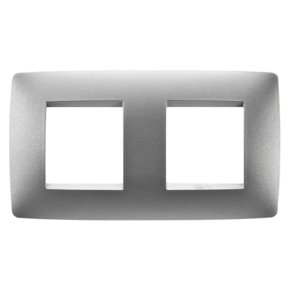  one international plate - in painted technopolymer - 2+2 modules horizontal - titanium - chorusmart