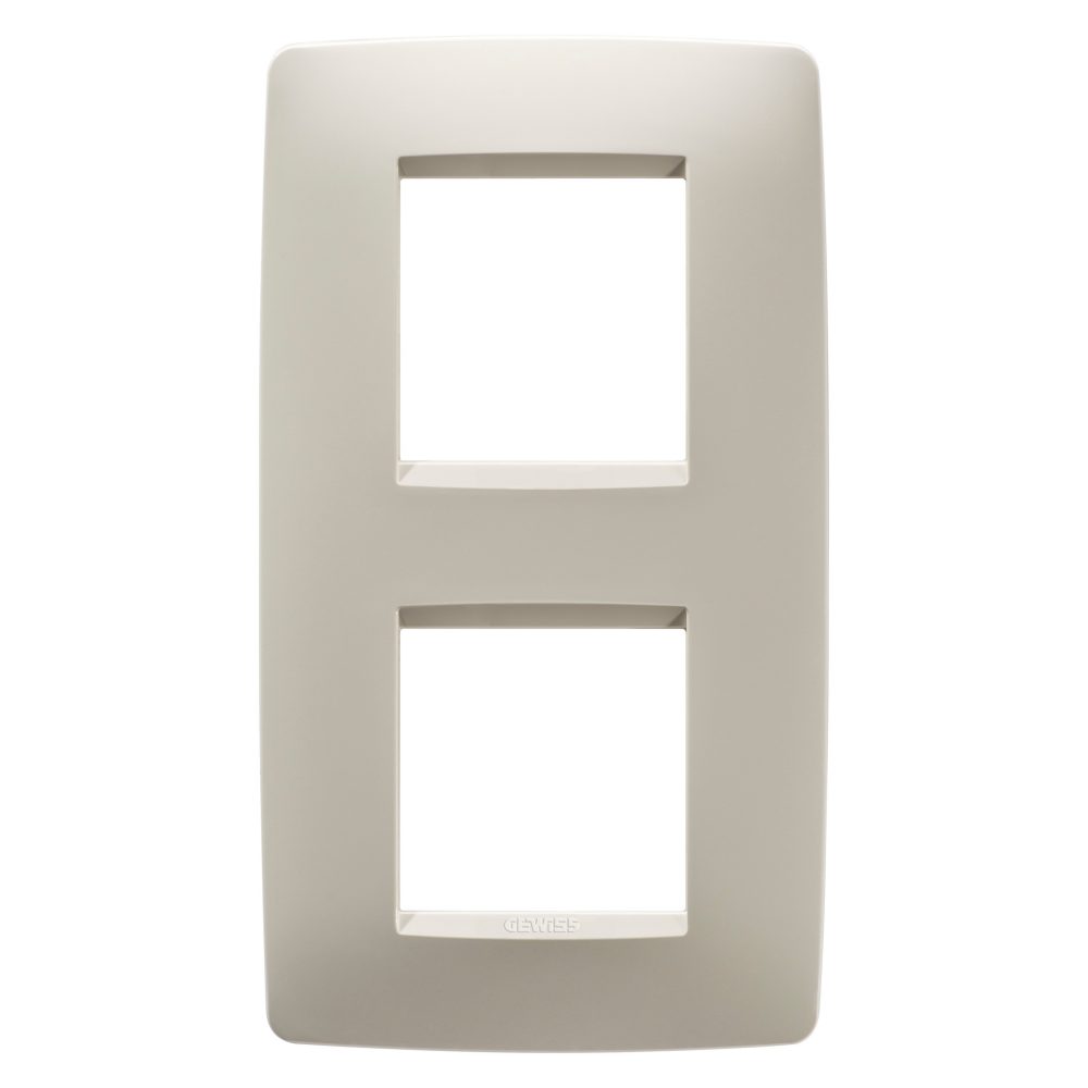  one international plate - in technopolymer - 2+2 modules vertical - ivory - chorusmart