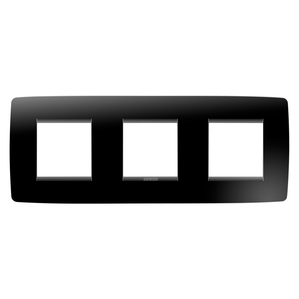  abdeckrahmen one international - in technopolymer - 2+2+2 module horizontal - tonerschwarz - chorusmart