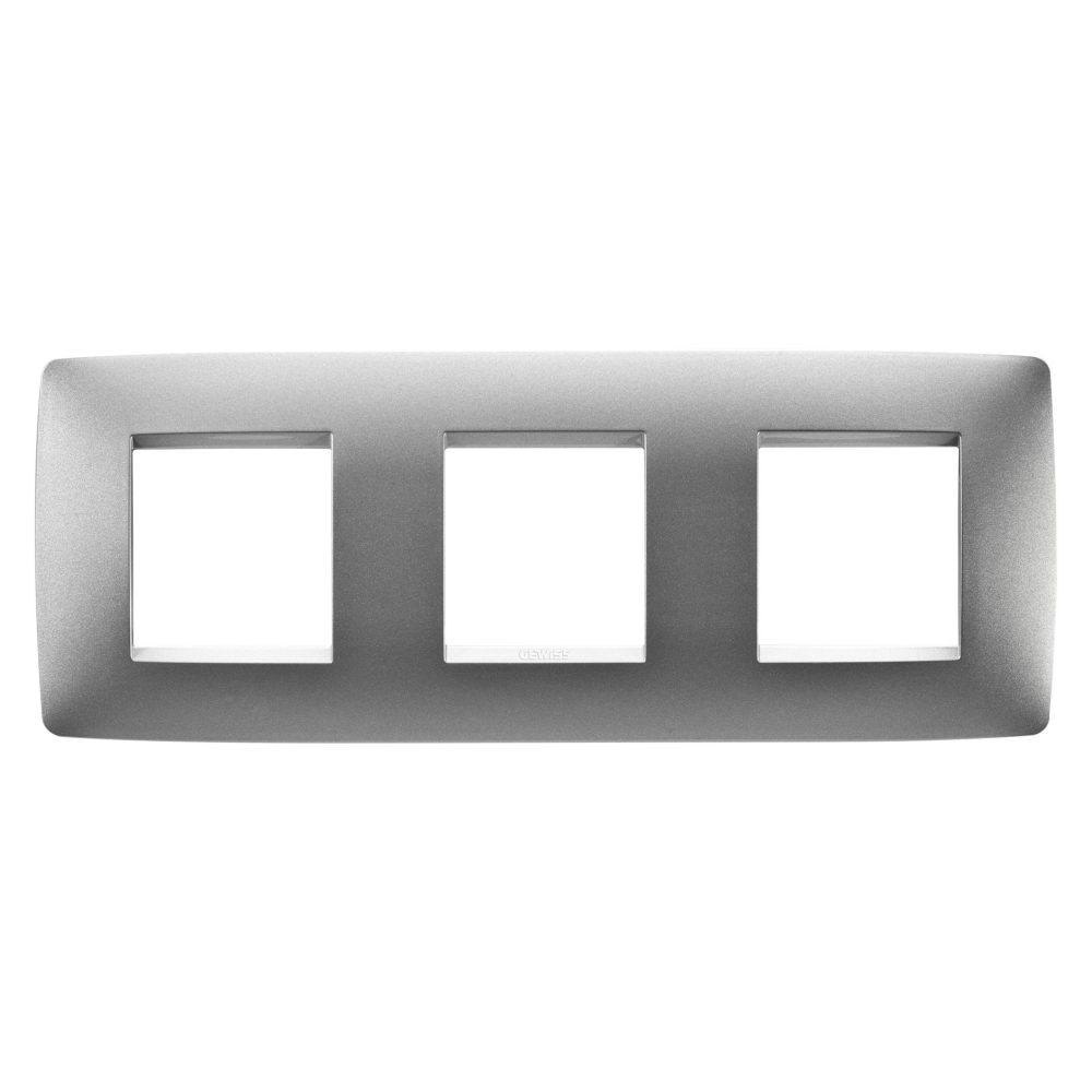  placca one international - in tecnopolimero verniciato - 2+2+2 posti orizzontale - titanio - chorusmart