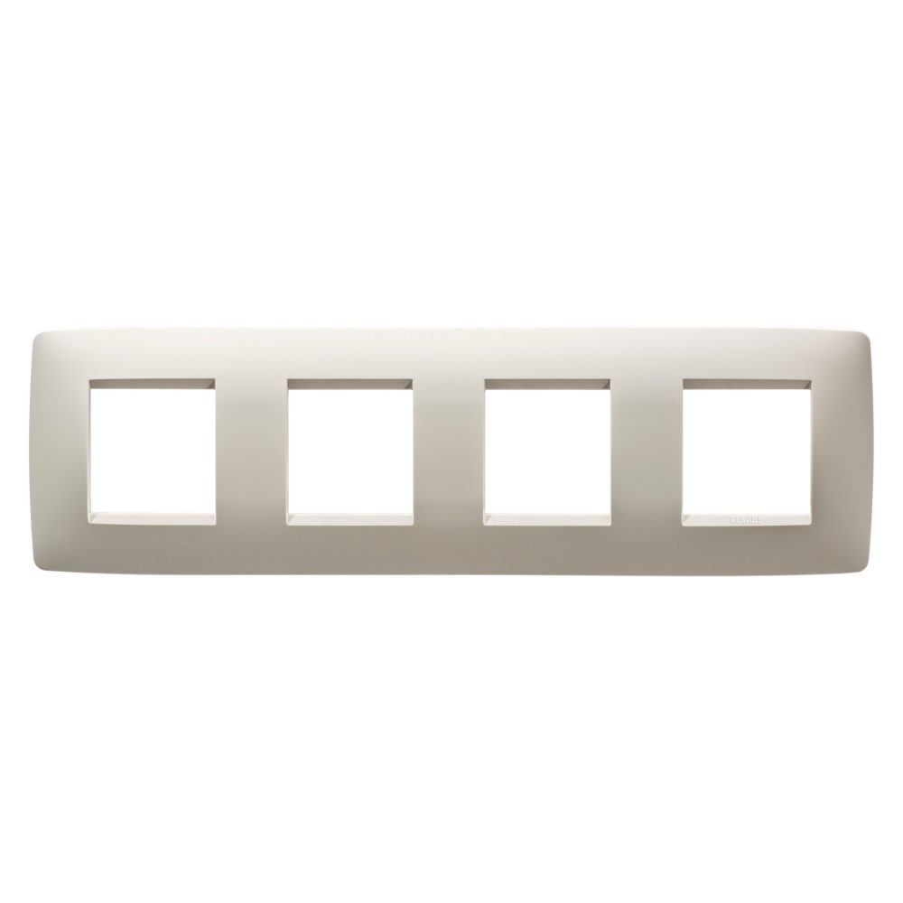  placa one international - tecnopolímero - 2+2+2+2 módulos horizontal - marfil - chorusmart