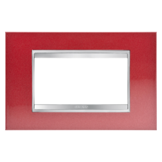 LUX PLATE - IN METAL - 4 MODULES - GLAMOUR RED - CHORUS