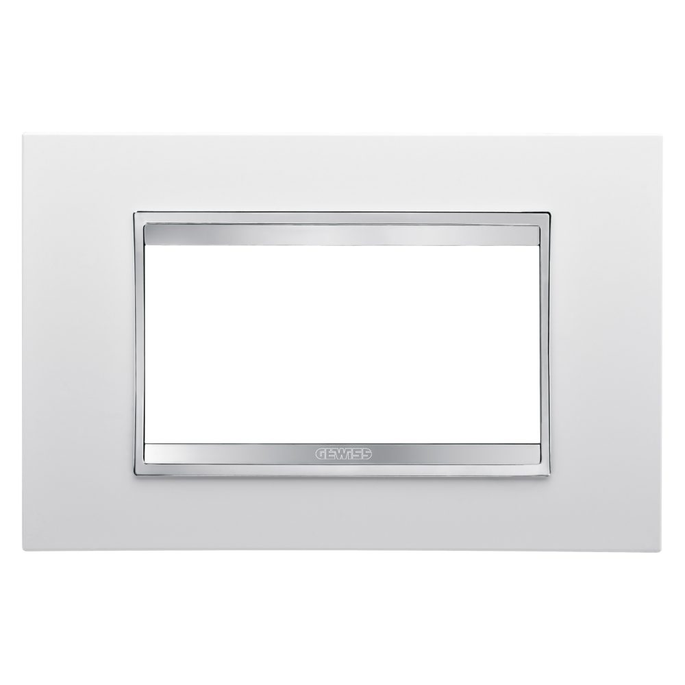  plaque lux - en polymère technique - 4 modules - blanc - chorusmart