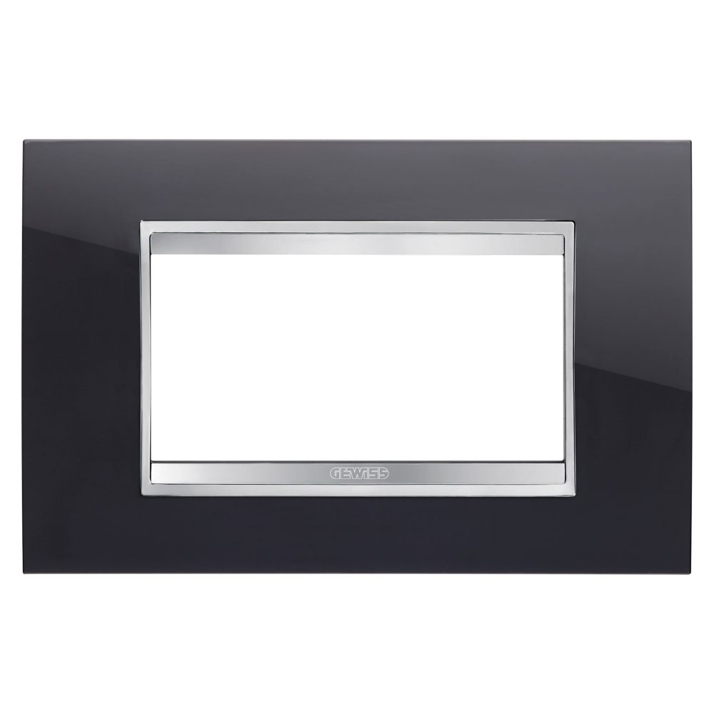  rámeček lux – z technopolymeru – 4 moduly – inkoustově černá – chorusmart