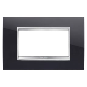 lux plate - in technopolymer - 4 module - toner negru - chorusmart