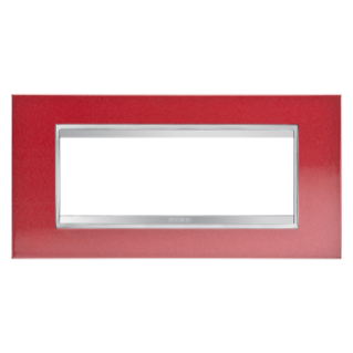 LUX PLATE - IN METAL - 6 MODULES - GLAMOUR RED - CHORUS
