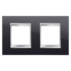 PLACA LUX INTERNATIONAL - TECNOPOLÍMERO - 2+2 MÓDULOS HORIZONTAL - NEGRO TÓNER - CHORUSMART