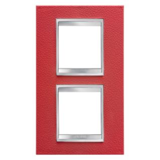 LUX INTERNATIONAL PLATE - IN TECHNOPOLYMER LEATHER FINISHING - 2+2 MODULES VERTICAL  - RUBY - CHORUS