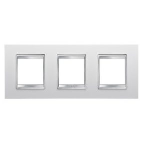 PLACA LUX INTERNATIONAL - TECNOPOLÍMERO - 2+2+2 MÓDULOS HORIZONTAL - BLANCO - CHORUSMART