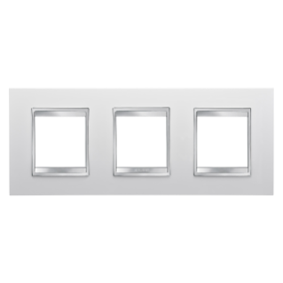 LUX INTERNATIONAL PLATE - IN TECHNOPOLYMER - 2+2+2 MODULES HORIZONTAL - WHITE - CHORUSMART