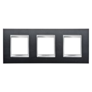 LUX INTERNATIONAL PLATE - IN PAINTED TECHNOPOLYMER - 2+2+2 MODULES HORIZONTAL - SLATE - CHORUS