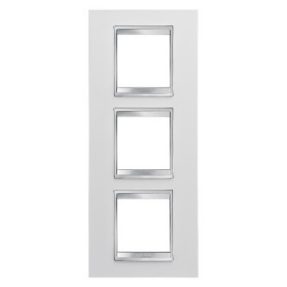 PLAQUE LUX - EN POLYMÈRE TECHNIQUE - 2+2+2 MODULES VERTICAUX - BLANC - CHORUSMART