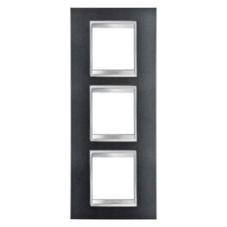 LUX INTERNATIONAL PLATE - IN PAINTED TECHNOPOLYMER - 2+2+2 MODULES VERTICAL - SLATE - CHORUSMART