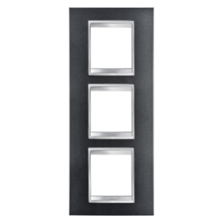 LUX INTERNATIONAL PLATE - IN PAINTED TECHNOPOLYMER - 2+2+2 MODULES VERTICAL - SLATE - CHORUS