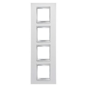 PLACCA LUX INTERNATIONAL - IN TECNOPOLIMERO - 2+2+2+2 POSTI VERTICALE - BIANCO - CHORUSMART