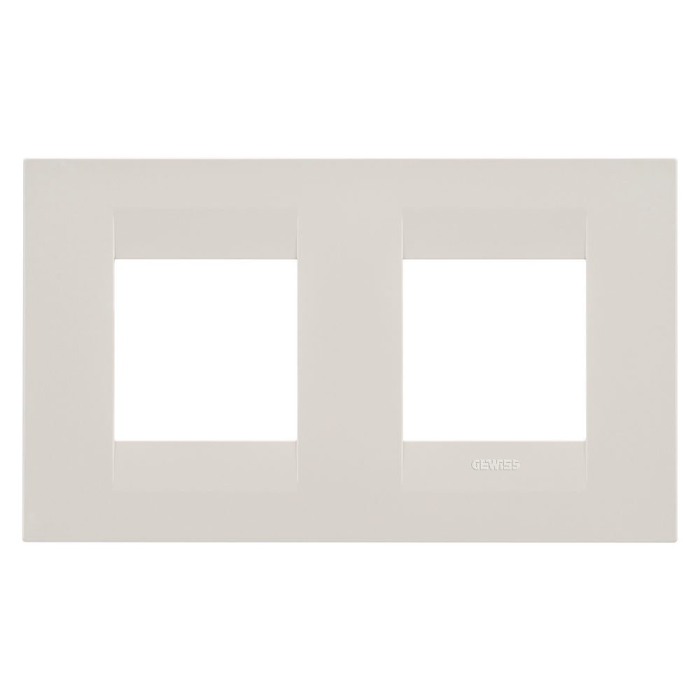  abdeckrahmen geo international - in technopolymer - 2+2 module horizontal - cremeweiss - chorusmart