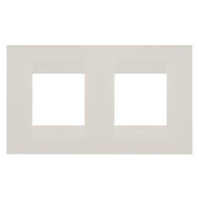 abdeckrahmen geo international - in technopolymer - 2+2 module horizontal - cremeweiss - chorusmart