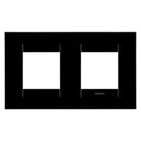 abdeckrahmen geo international - in technopolymer - 2+2 module horizontal - tonerschwarz - chorusmart