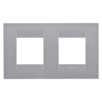  PLACCA GEO INTERNATIONAL - IN TECNOPOLIMERO VERNICIATO - 2+2 POSTI ORIZZONTALE - TITANIO - CHORUSMART