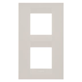 abdeckrahmen geo international - in technopolymer - 2+2 module vertikal - cremeweiss- chorusmart