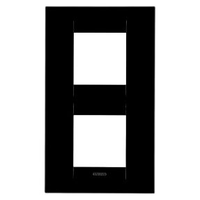 GEO INTERNATIONAL PLATE - IN TECHNOPOLYMER - 2+2 MODULES VERTICAL - TONER BLACK- CHORUSMART