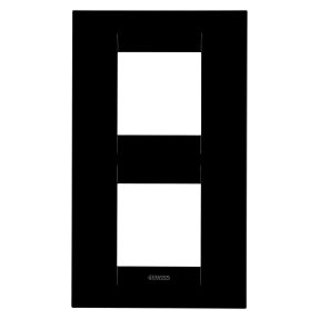 abdeckrahmen geo international - in technopolymer - 2+2 module vertikal - tonerschwarz- chorusmart