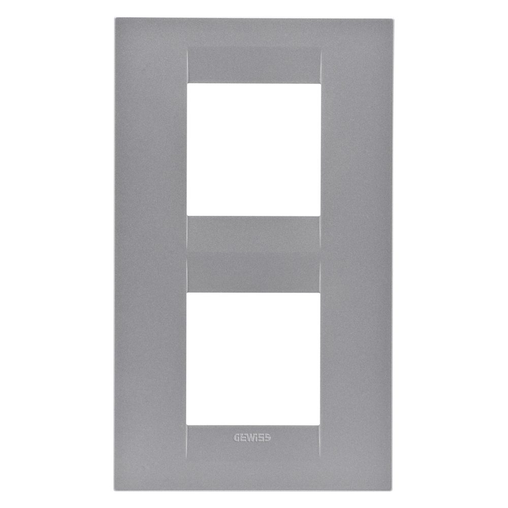  geo international plate - in painted technopolymer - 2+2 modules vertical - titanium- chorusmart